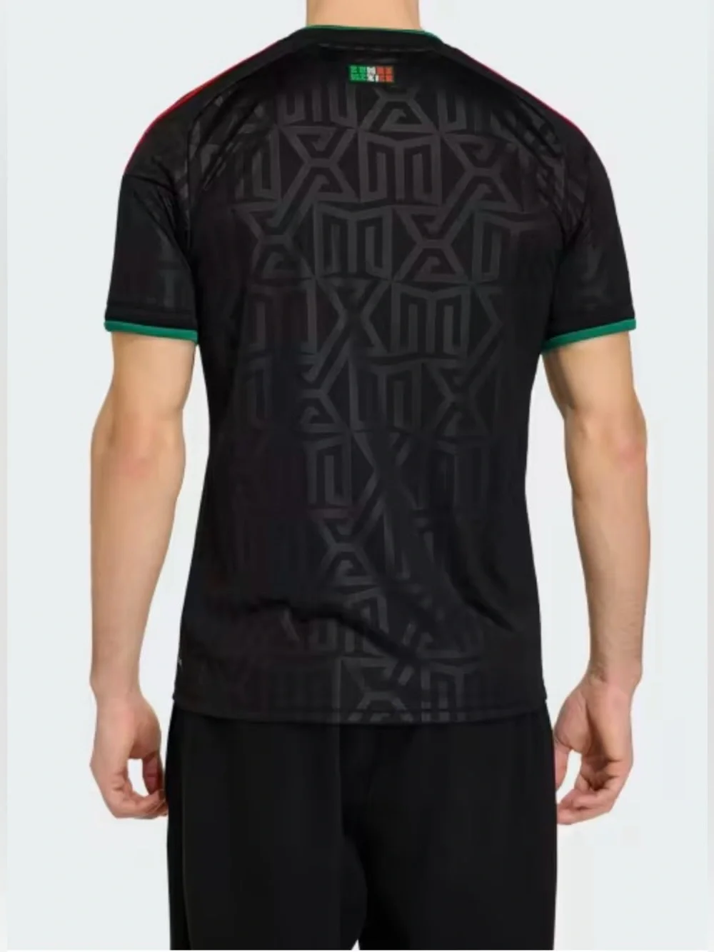 adidas Black Mexico Men's Soccer Jersey with Green Accents - Authenticity Unknow